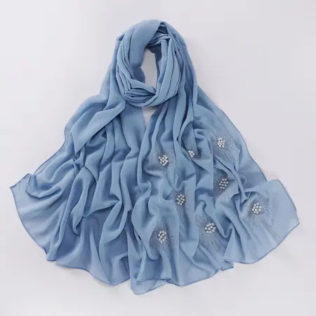 Chiffon Floral Hijab detail