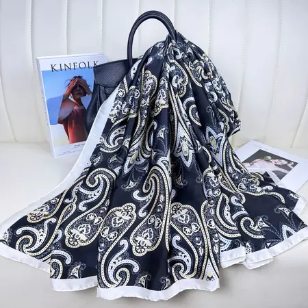 Silk Scarf Shawl detail