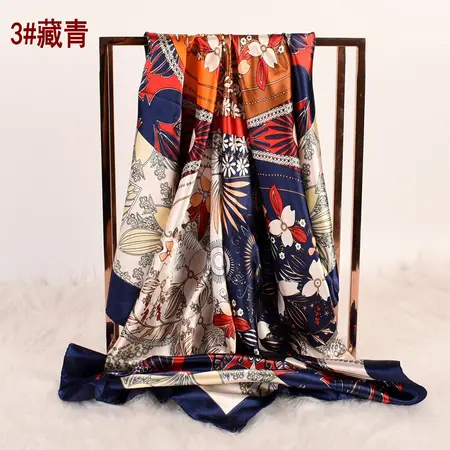 Women's Floral Printed Scarf Shawl – 90 × 90 cm detail