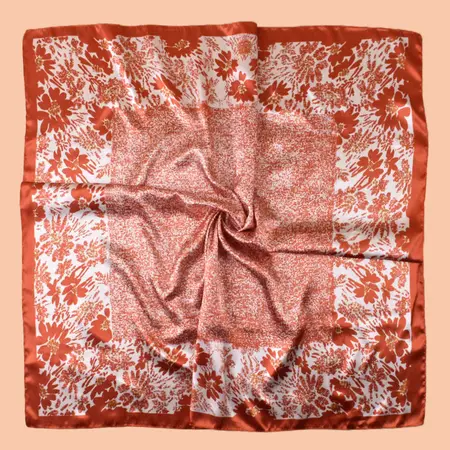 Floral Printed Scarf Shawl – 90 × 90 cm detail