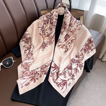 Women's Printed Scarf Shawl – 90 × 90 cm detail