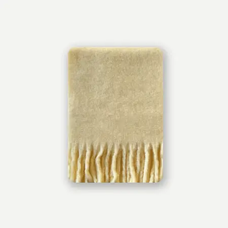 Women's 40% Wool Solid Color Scarf Shawl – 220 × 30 cm detail