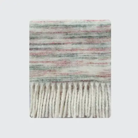 Women's Wool Blend Gradient Brushed Fringed Scarf Shawl – 200 × 30 cm detail