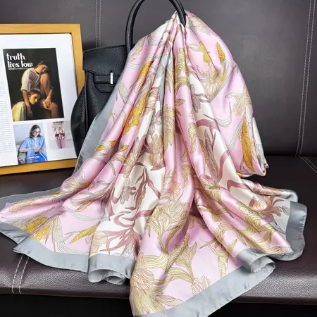 Silk Scarf Shawl – 90 × 180cm detail