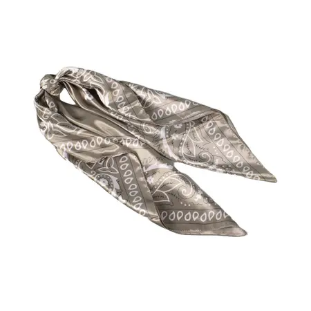 Silk Floral Scarf Shawl – 90 × 90 cm detail