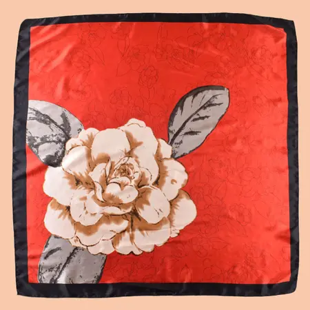 Printed Scarf Shawl – 90 × 90 cm detail