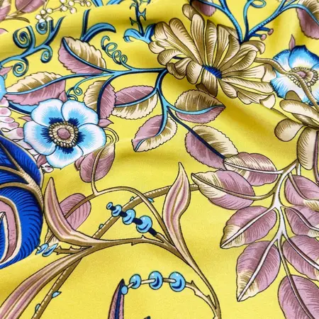 Silk Floral Scarf Shawl – 90 × 180cm detail
