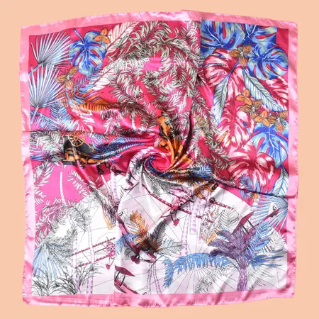 Printed Scarf Shawl – 90 × 90 cm detail