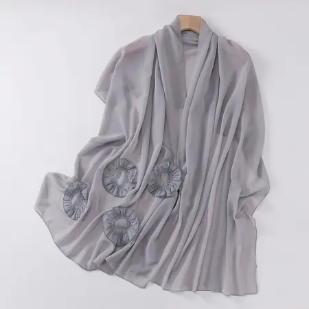 Chiffon Pleated Headscarf detail