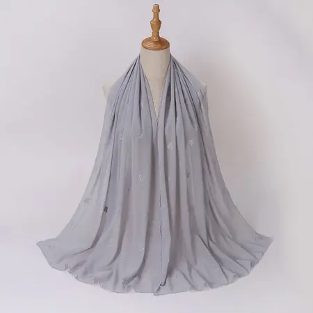 Chiffon Embroidered Hijab detail