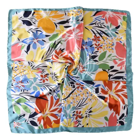 Floral Printed Scarf Shawl – 90 × 90 cm