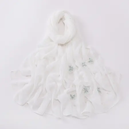 Chiffon Floral Hijab detail