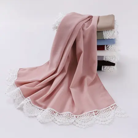 Chiffon Solid Color Scarf Shawl detail
