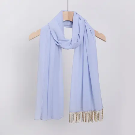 Chiffon Fringed Hijab detail