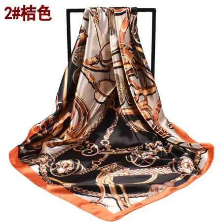 Silk Floral Vintage Scarf Shawl – 90 × 90 cm detail
