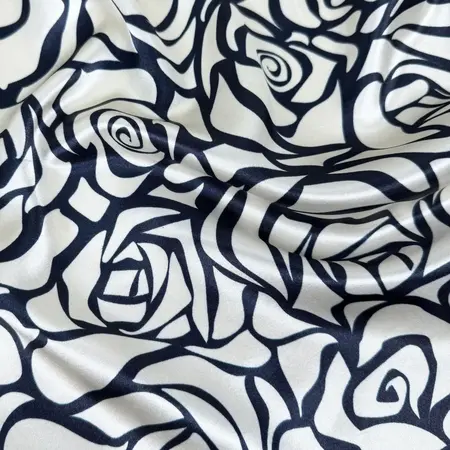 Silk Floral Scarf Shawl – 90 × 90 cm detail
