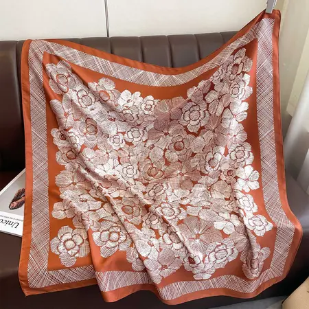 Floral Lightweight Scarf Shawl – 90 × 90 cm detail