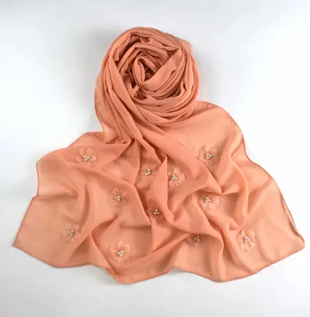 Chiffon Floral Hijab – 70 × 170 cm detail