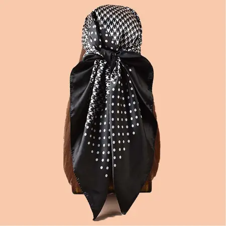 Polka Dot Printed Scarf Shawl – 90 × 90 cm