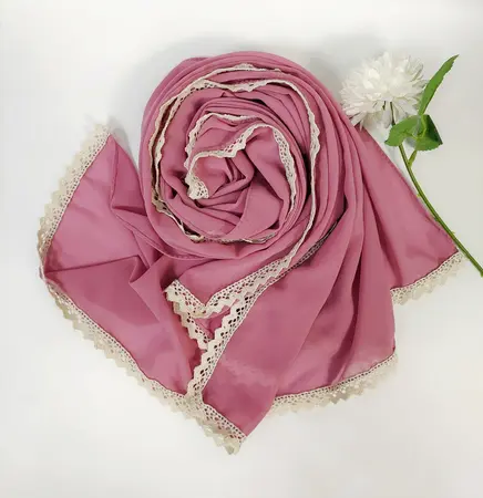 Chiffon Fringed Hijab detail