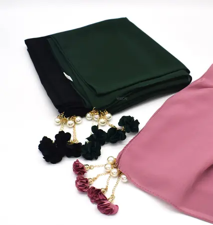Chiffon Floral Hijab – 70 × 170 cm detail