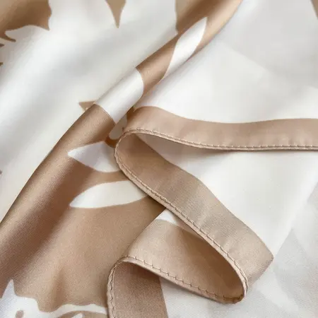 Silk Printed Scarf Shawl – 70 × 70 cm detail