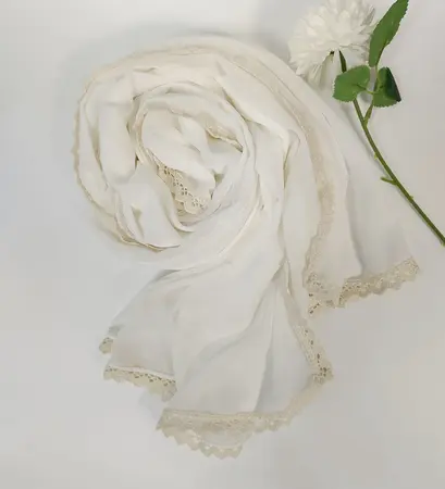 Chiffon Fringed Hijab detail