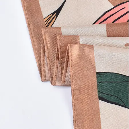 Women's Floral Vintage Scarf Shawl – 90 × 90 cm detail