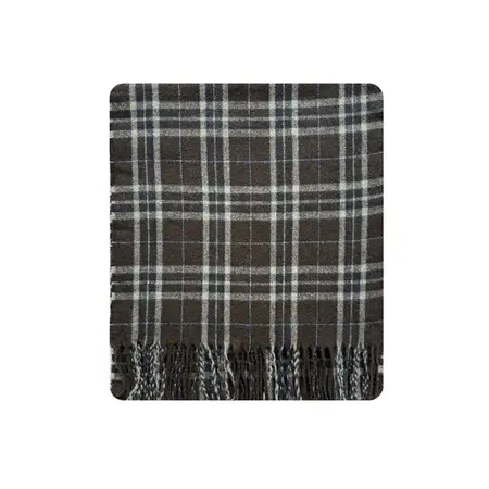 Women's Wool Blend Plaid Scarf Shawl – 190 × 42 cm detail