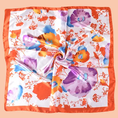 Floral Scarf Shawl – 90 × 90 cm detail