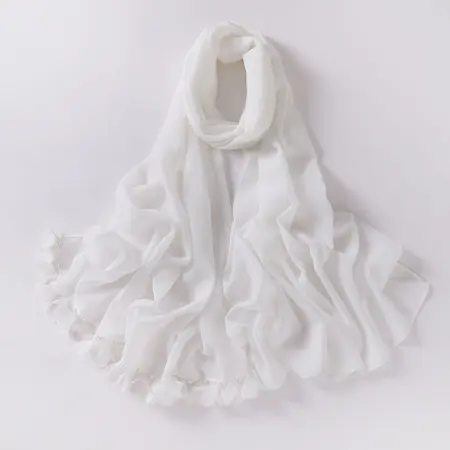 Chiffon Floral Hijab detail
