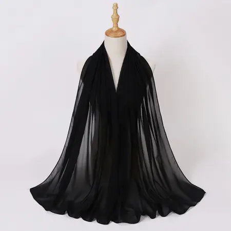 Chiffon Solid Color Hijab detail