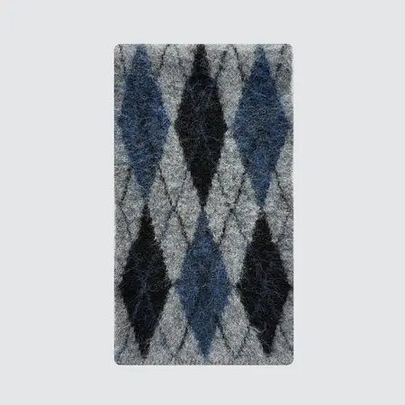 Women's Wool Blend Plaid Knit Scarf Shawl – 165 × 22 cm detail