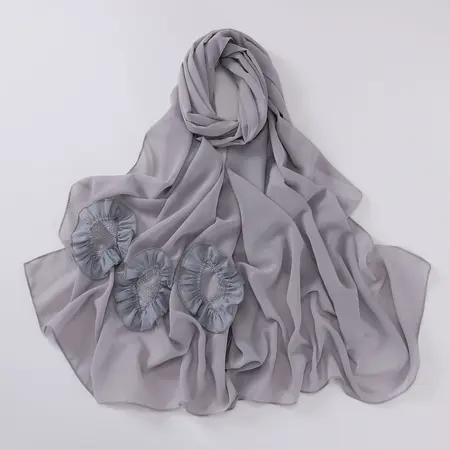 Chiffon Pleated Hijab detail