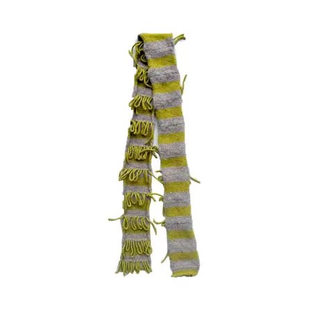 Women's Wool Blend Striped Scarf Shawl – 170 × 10 cm detail