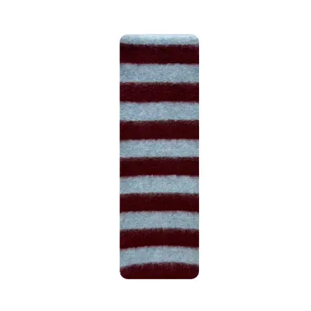 Women's Wool Blend Striped Knit Brushed Scarf Shawl – 180 × 13 cm detail
