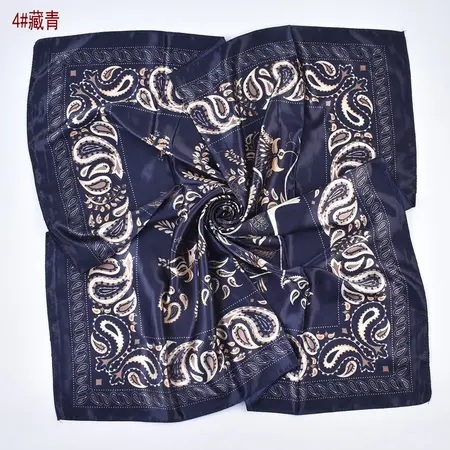 Women's Silk Floral Vintage Scarf Shawl – 90 × 90 cm detail