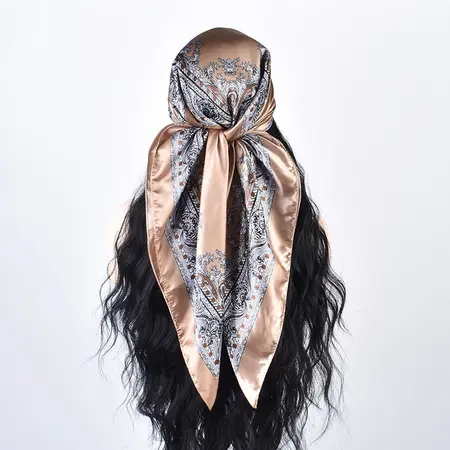 Silk Scarf Shawl – 90 × 90 cm