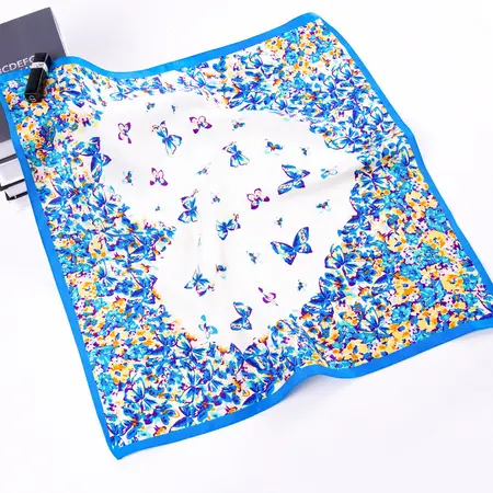 Floral Printed Scarf Shawl – 60 × 60 cm