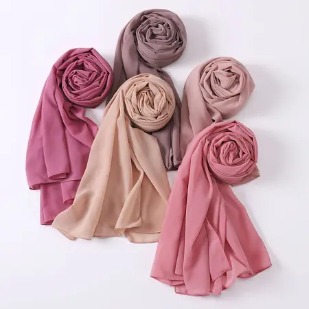 Chiffon Solid Color Hijab detail