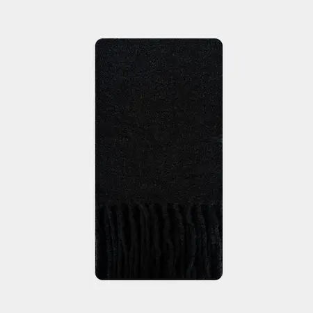 50% Wool Solid Color Fringed Scarf Shawl – 220 × 28 cm detail
