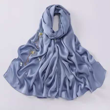 Chiffon Floral Hijab detail