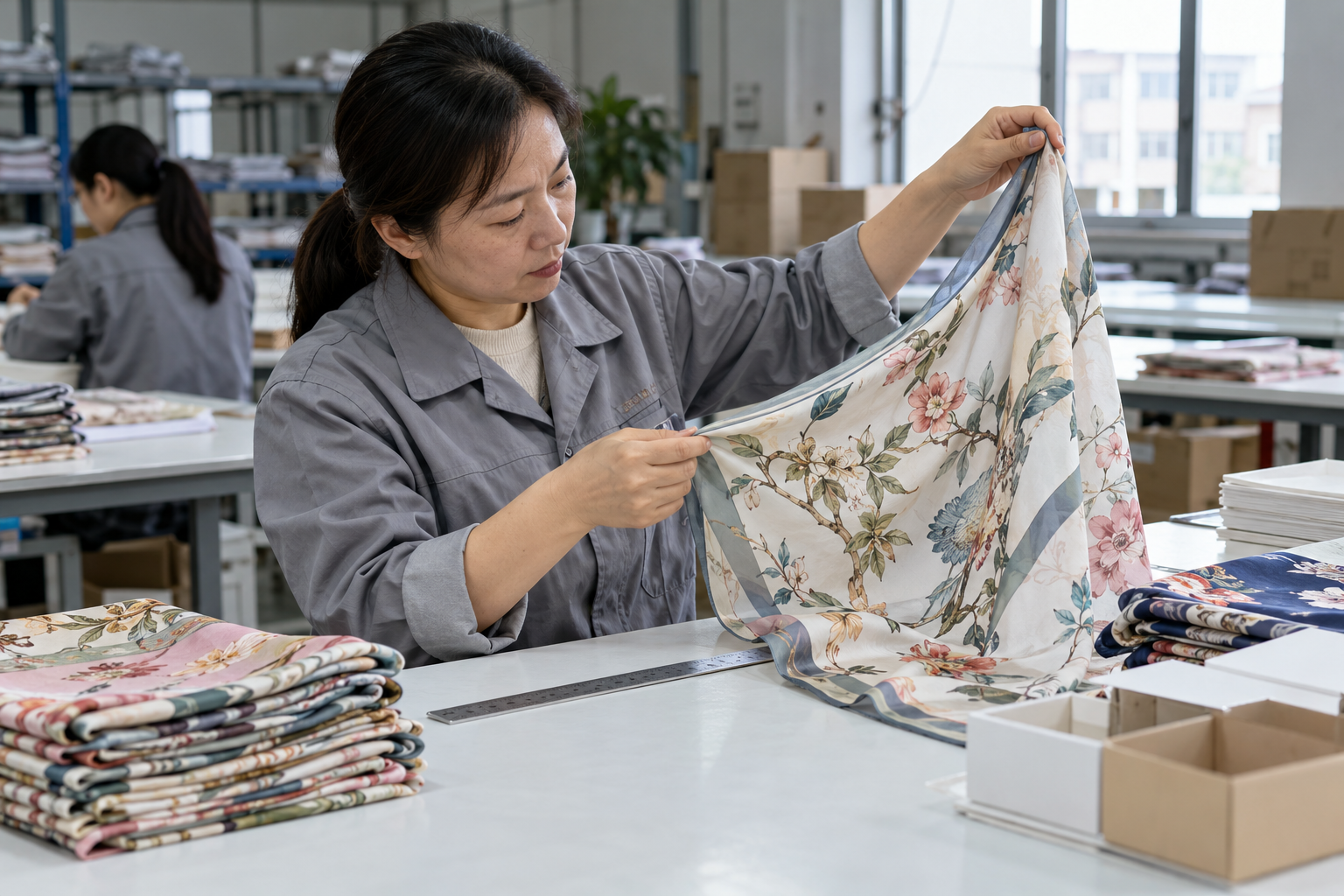 AI illustration of scarf quality inspection