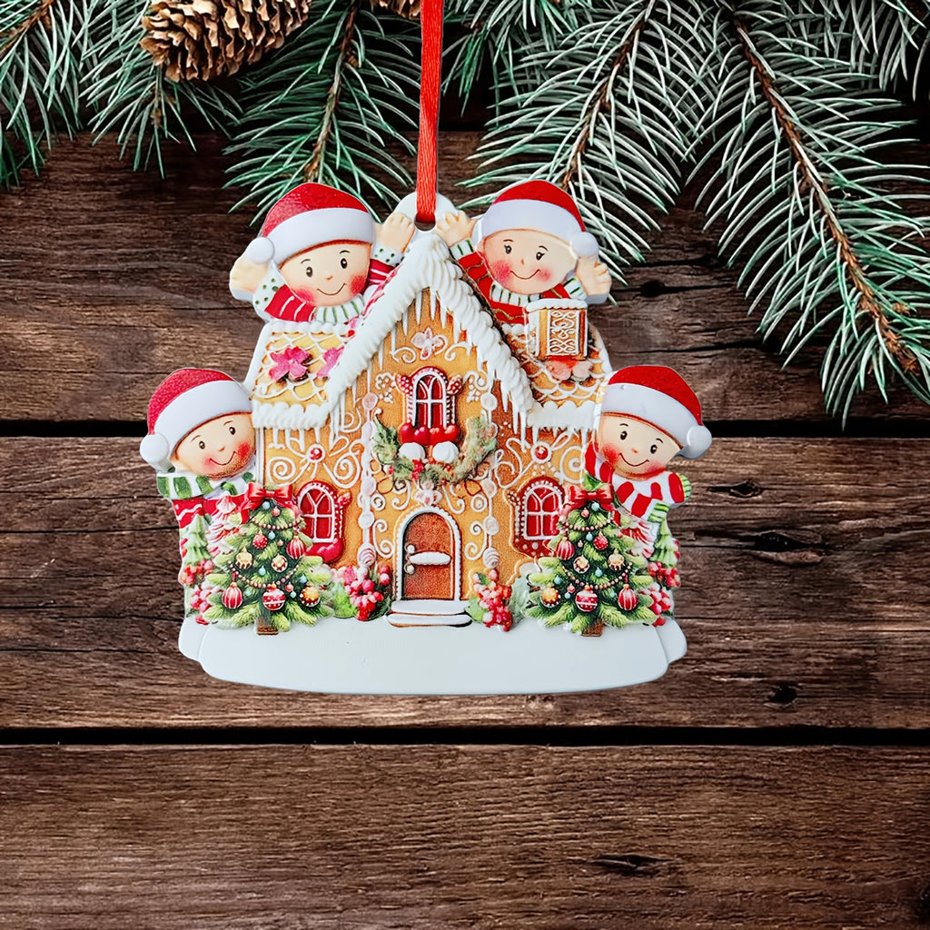 DIY Personalized custom pendant, resin material, family Christmas decoration pendant that can be customized with names/words