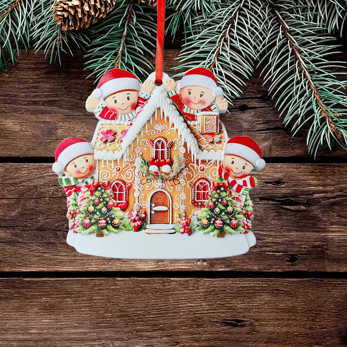 DIY Personalized custom pendant, resin material, family Christmas decoration pendant that can be customized with names/words