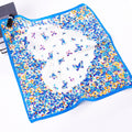 Fashion Pastoral Butterfly Love Flower, Twill Printed Scarf 60cm Small Square Scarf Women's Silk Scarf