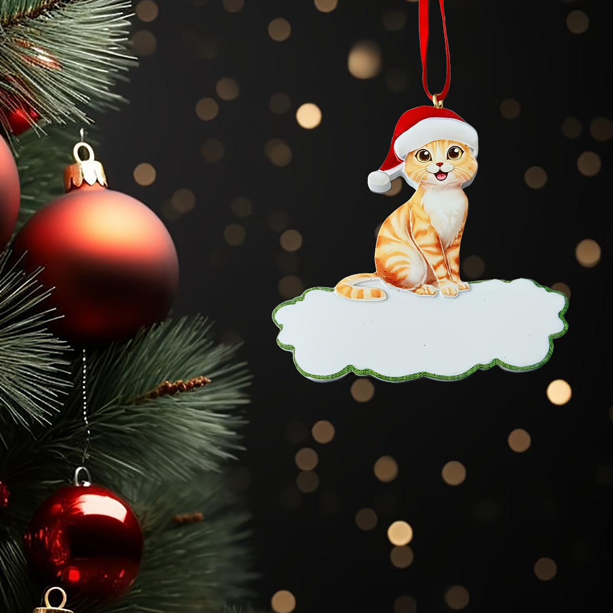 DIY Personalized custom pendant, resin material, family Christmas decoration pendant that can be customized with names/words