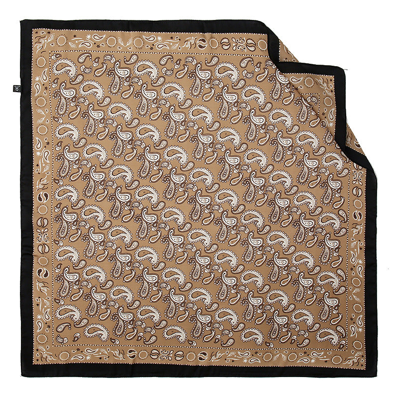 Simple neutral style men and women couple scarf, fashion cashew nut totem 70cm small square scarf, gifts, spot