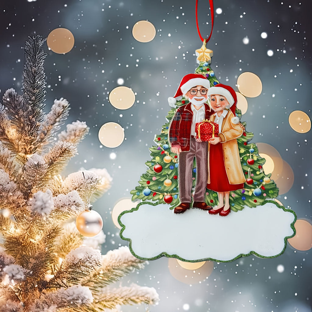 DIY Personalized custom pendant, resin material, family Christmas decoration pendant that can be customi