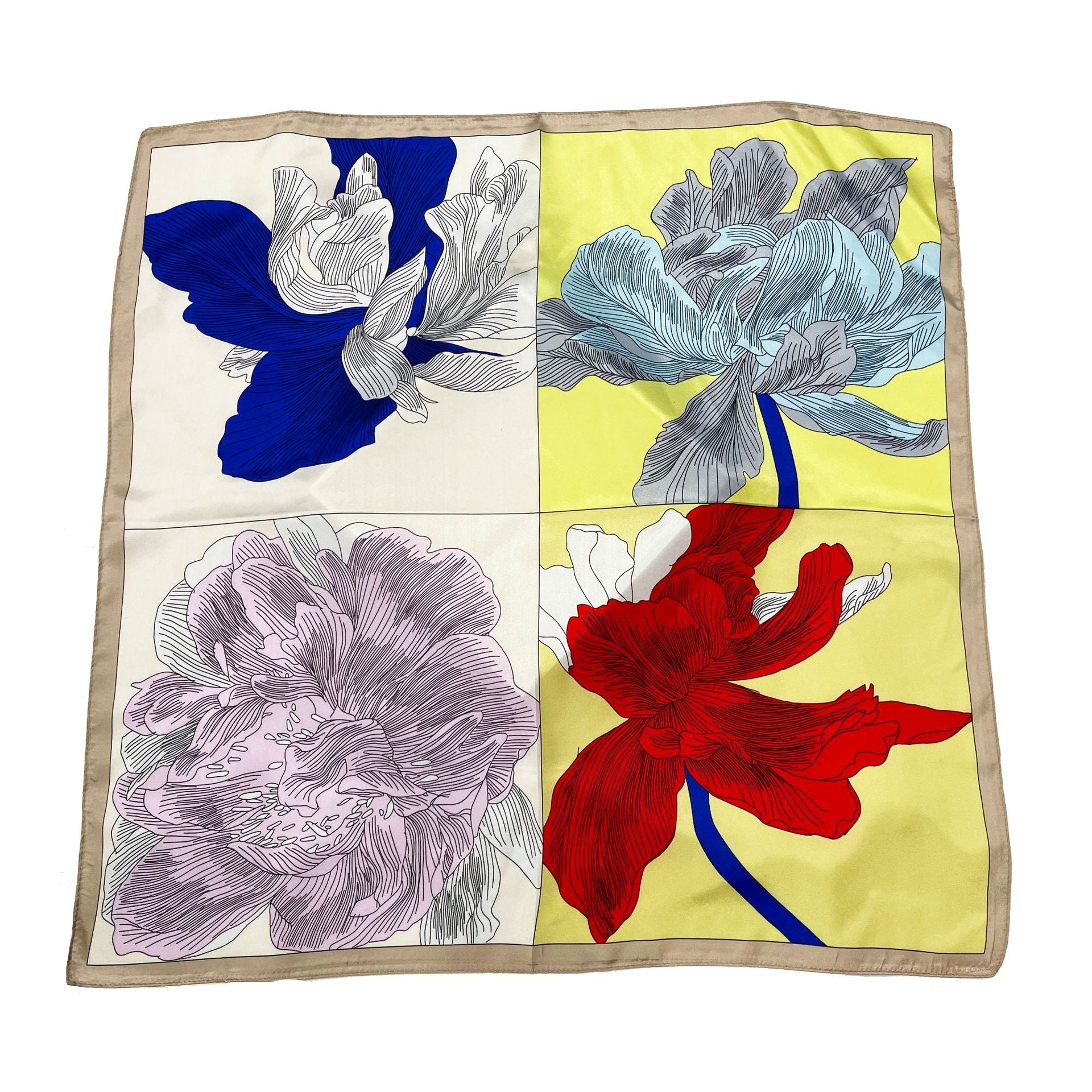 Simulation silk small square scarf professional scarf women's 60 * 60cm silk scarf